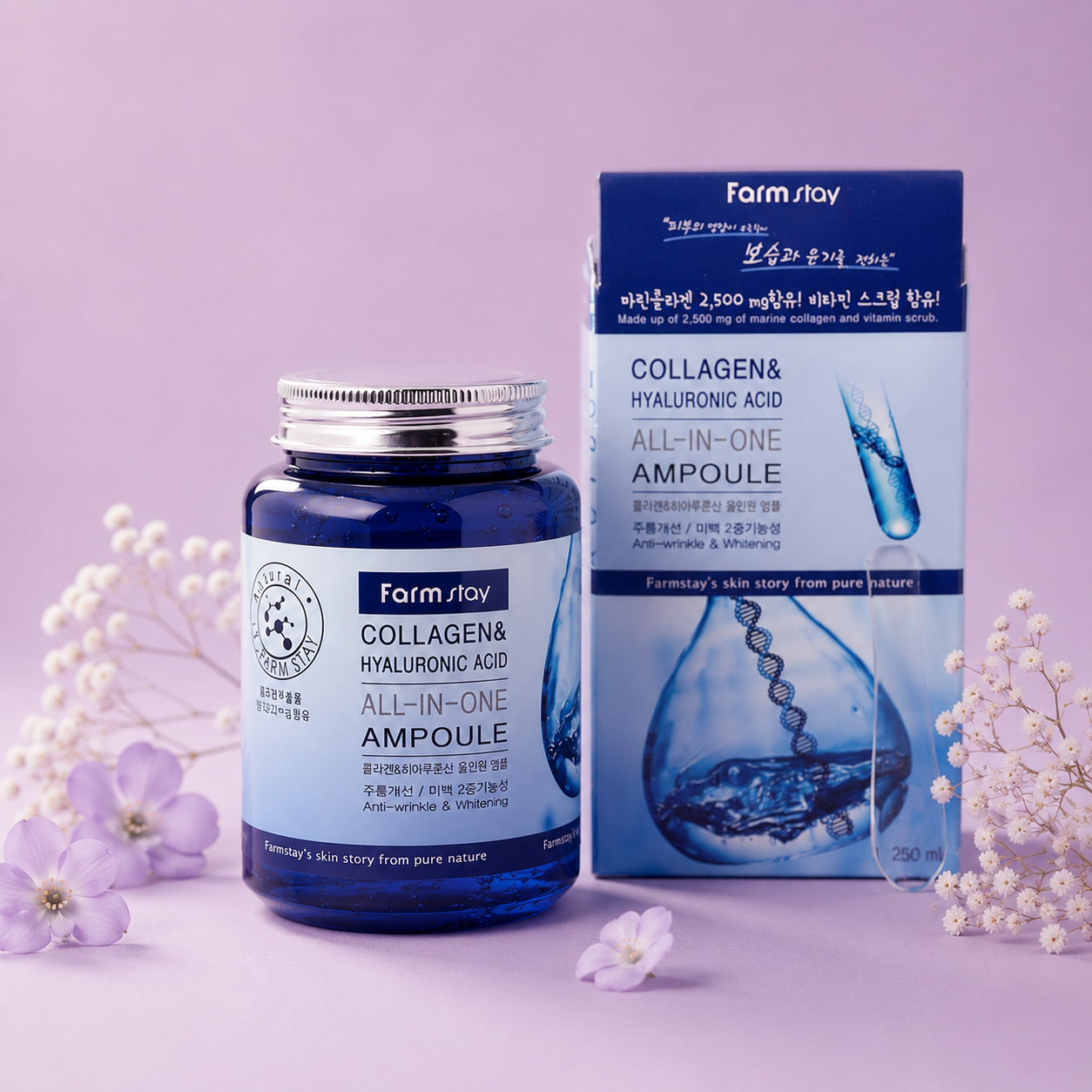 file_00000000e14871f49a6182fd680c98ed آبرسان آمپول کلاژن فارم استی | Farm Stay Collagen Water Full Moist Ampoule - تصویر 1